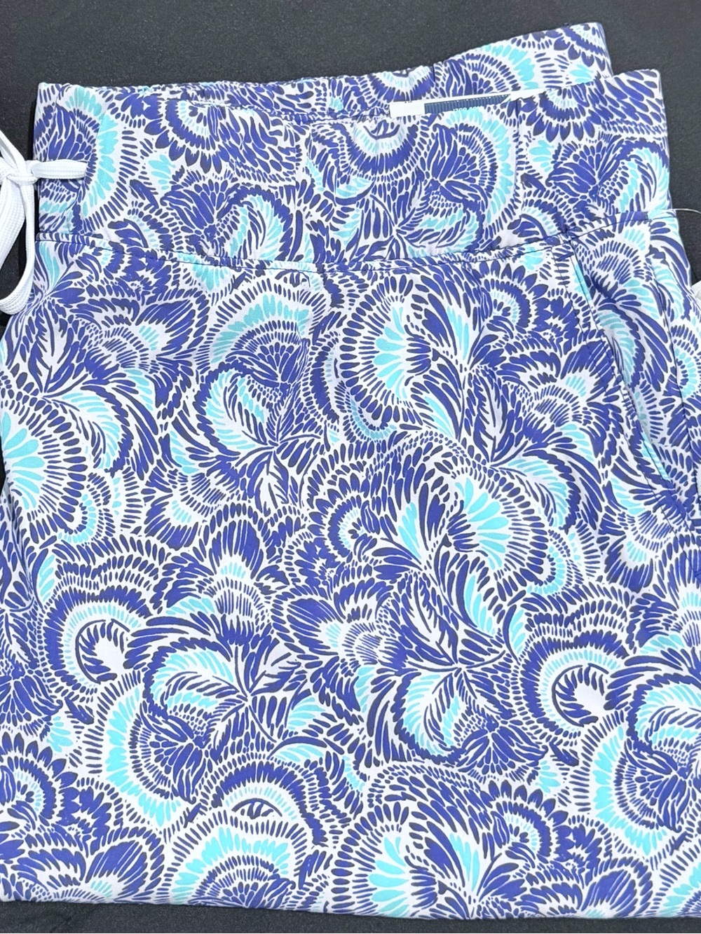 Women's Blue Floral Pull-On Skort